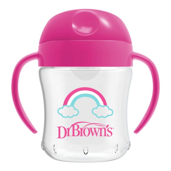 Dr. Brown's Trainingsbeker zachte tuit roze 180 ml