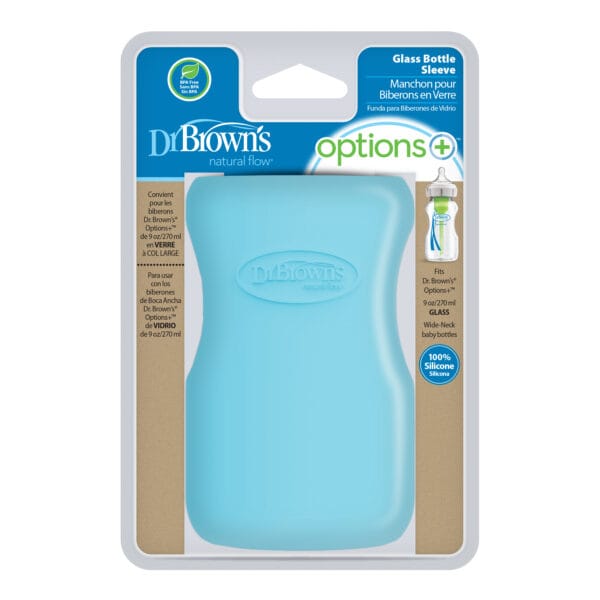 Dr. Brown's Beschermhoes voor brede glazen fles 270 ml | blauw - Afbeelding 2