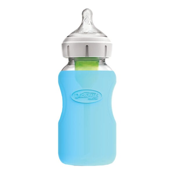 Dr. Brown's Beschermhoes voor brede glazen fles 270 ml | blauw