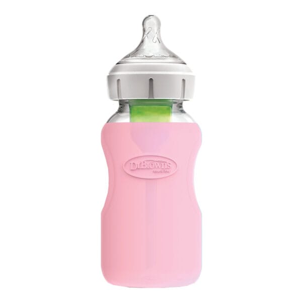 Dr. Brown's Beschermhoes voor brede glazen fles 270 ml | roze