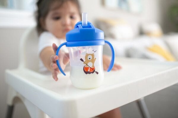 Dr. Brown's Baby's eerste rietjes beker blauw 270 ml - Afbeelding 2
