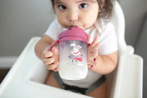 Dr. Brown's Baby's eerste rietjes beker roze 270 ml - Afbeelding 2