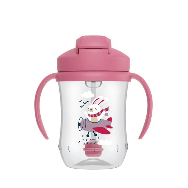dr. brown's baby's eerste rietjes beker roze 270 ml