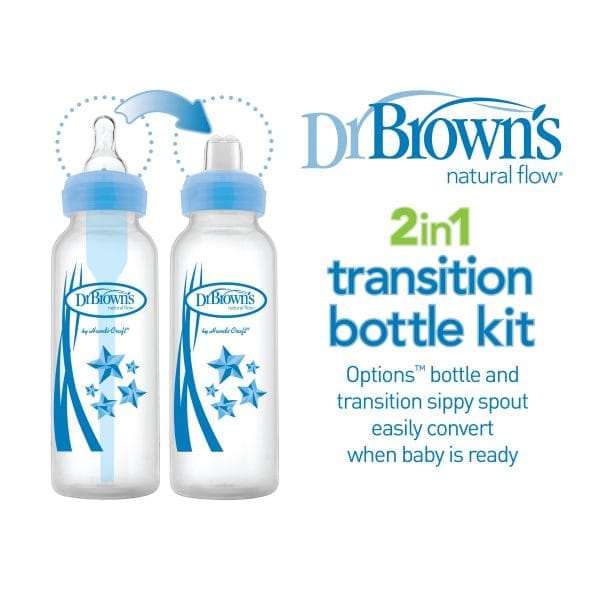dr. brown’s options+ anti colic – sippy spout smalle halsfles | 2 stuks