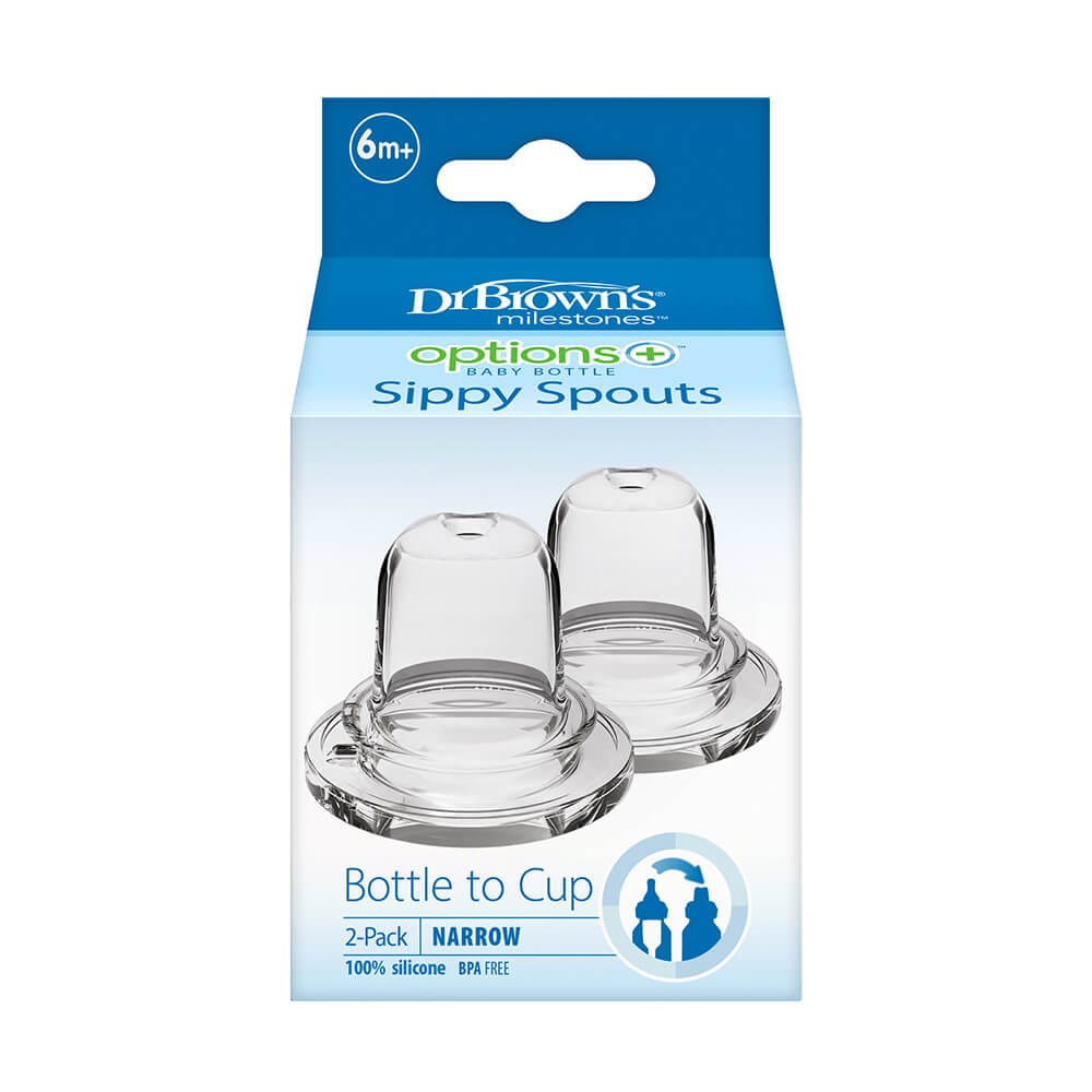 dr. brown’s options+ anti colic – sippy spout smalle halsfles | 2 stuks