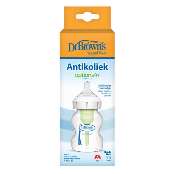 Dr. Brown's Options+ Anti-colic Bottle | Brede halsfles 150 ml - Afbeelding 2