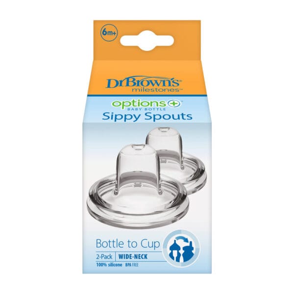 Dr. Brown's Options+ Anti-colic - Sippy Spout Brede halsfles | 2 stuks - Afbeelding 2