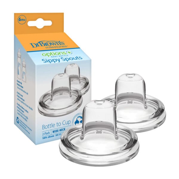 Dr. Brown's Options+ Anti-colic - Sippy Spout Brede halsfles | 2 stuks - Afbeelding 3