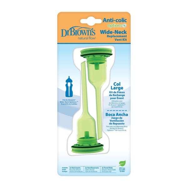 Dr. Brown's Options+ Anti-colic Replacement Kit | Brede halsfles 270 ml - Afbeelding 2
