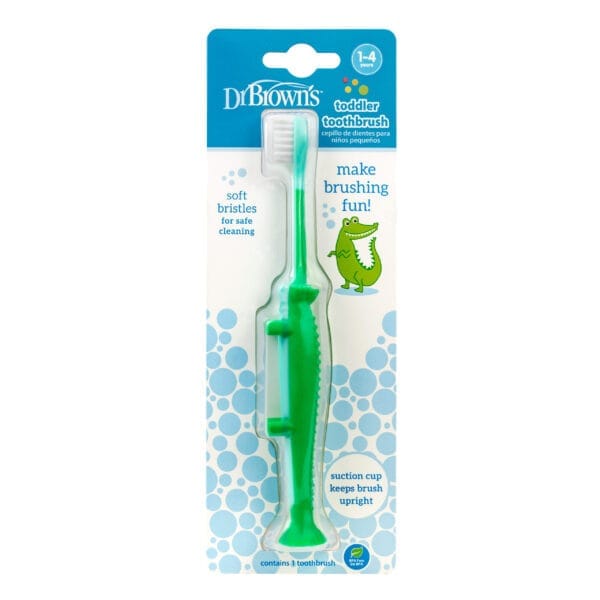 Dr. Brown's Baby's eerste tandenborstel krokodil - Afbeelding 2