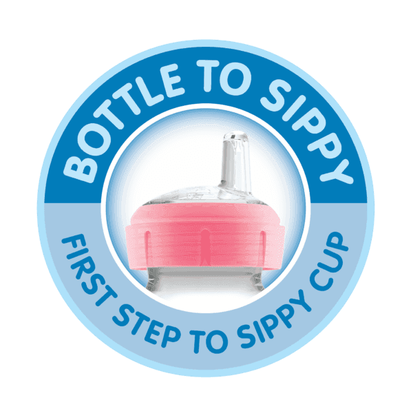 Dr. Brown's Options+ Bottle to Sippy Starter kit | Brede halsfles blauw 270 ml - Afbeelding 2