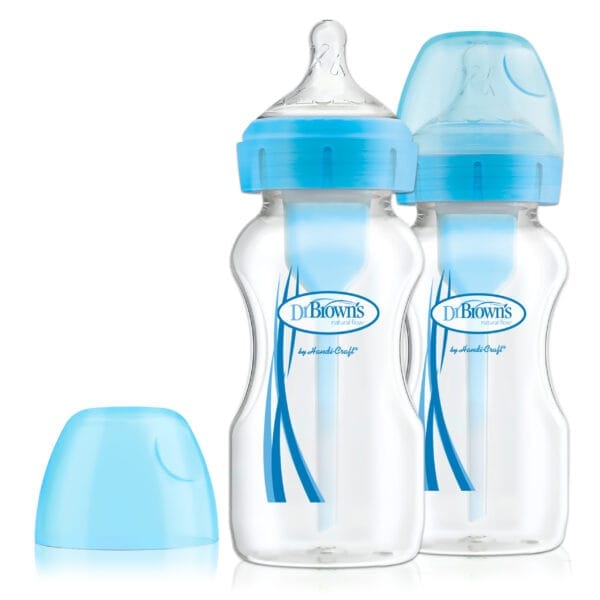 Dr. Brown's Options+ Anti-colic Bottle 2-pack | Brede halsfles blauw 270 ml