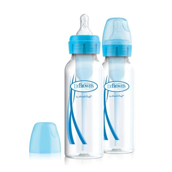 Dr. Brown's Options+ Anti-colic Bottle 2-pack | Standaard halsfles blauw 250 ml