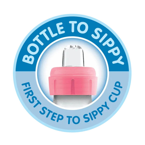 Dr. Brown's Options+ Bottle to Sippy Starter kit | Standaard halsfles blauw 250 ml - Afbeelding 2