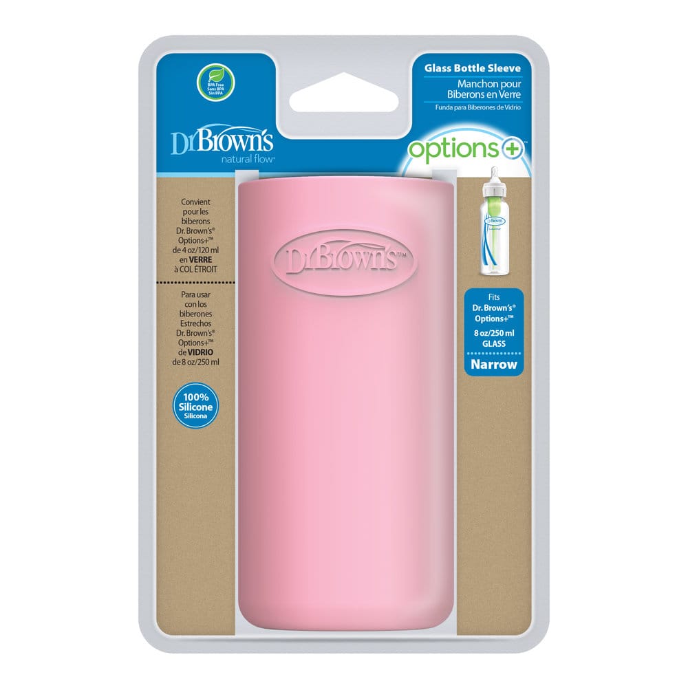 Dr. Brown's Beschermhoes voor smalle glazen halsfles 250 ml | roze - Afbeelding 3