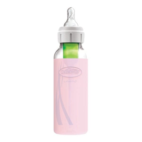 Dr. Brown's Beschermhoes voor smalle glazen halsfles 250 ml | roze