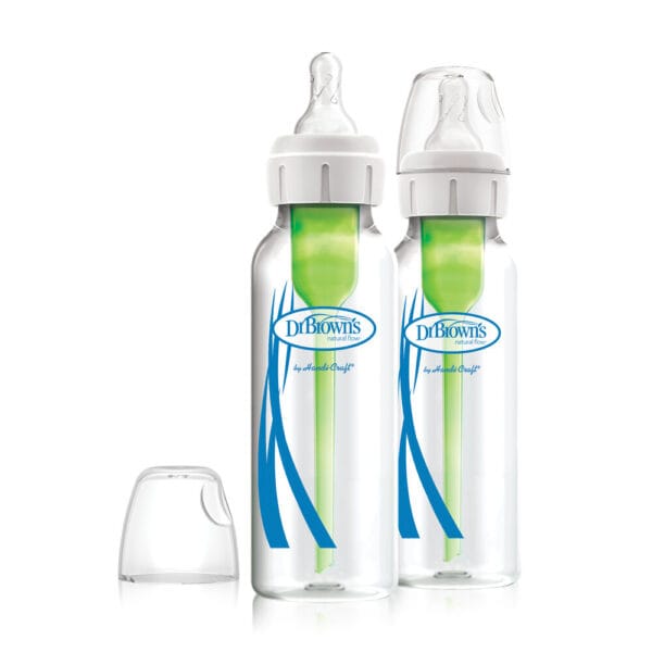 Dr. Brown’s Options+ Anti-colic Bottle 2-pack | Standaard halsfles 250 ml glas