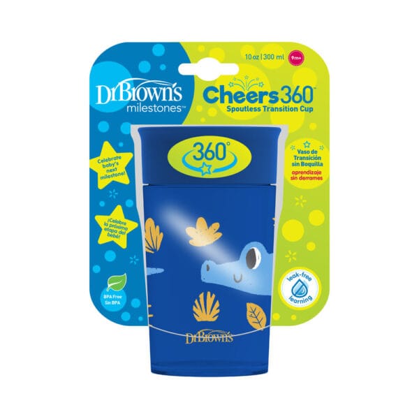 Dr. Brown’s Cheers 360° cup blauw 300 ml - Afbeelding 2