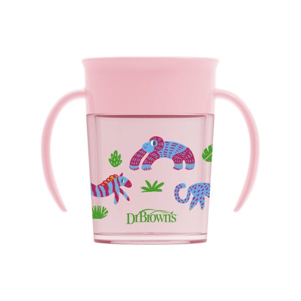 Dr. Brown’s Cheers 360° cup roze 200 ml