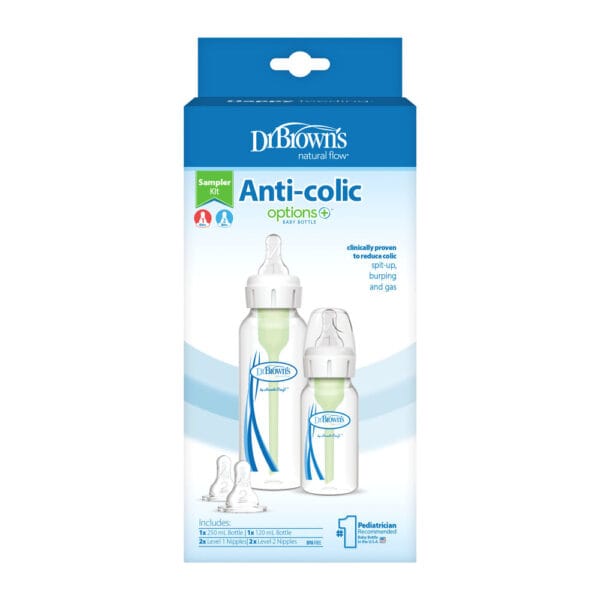 Dr. Brown’s Options+ Anti-colic | Starterset Standaard halsfles 2-pack - Afbeelding 2