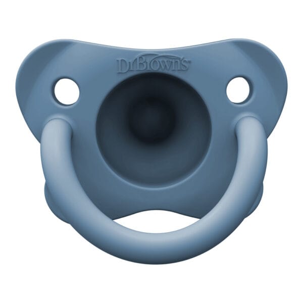 Dr. Brown's HappyPaci siliconen fopspeen 0-6 mnd blauw & groen - Afbeelding 2