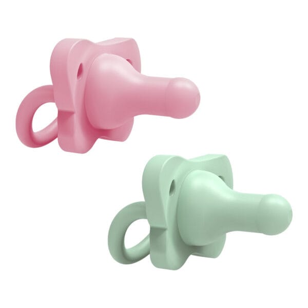 Dr. Brown's HappyPaci siliconen fopspeen 0-6 mnd roze & groen