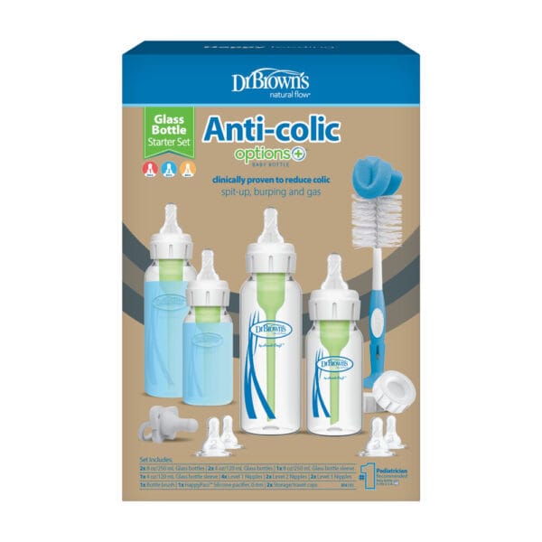 Dr. Brown's Options+ Anti-colic Bottle Giftset | Standaard halsfles glas - Afbeelding 2