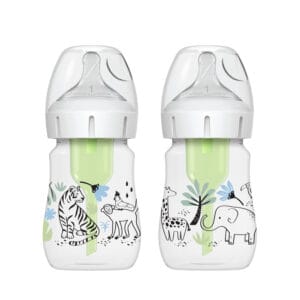 Dr. Brown's Options+ Anti-colic Bottle 2-pack | Brede halsfles 150 ml Jungle