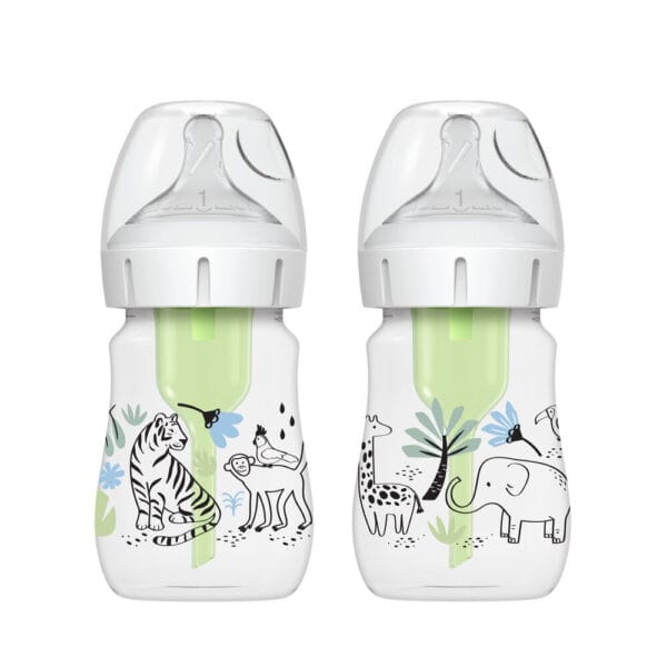 Dr. Brown's Options+ Anti-colic Bottle 2-pack | Brede halsfles 150 ml Jungle