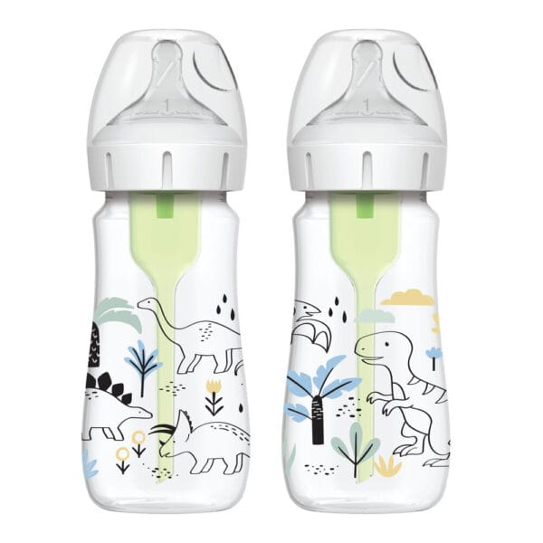 Dr. Brown's Options+ Anti-colic Bottle 2-pack | Brede halsfles 270 ml Dino