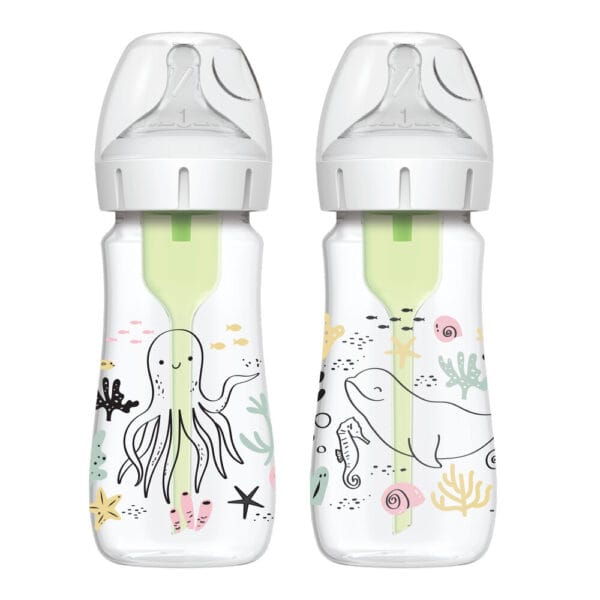 Dr. Brown's Options+ Anti-colic Bottle 2-pack | Brede halsfles 270 ml Oceaan