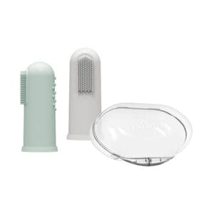 Dr. Brown's Vingertop tandenborstel grijs/groen 2-pack