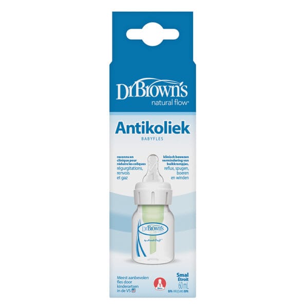 Dr. Brown's Options+ Anti-colic Bottle | Standaard halsflesje 60 ml - Afbeelding 2