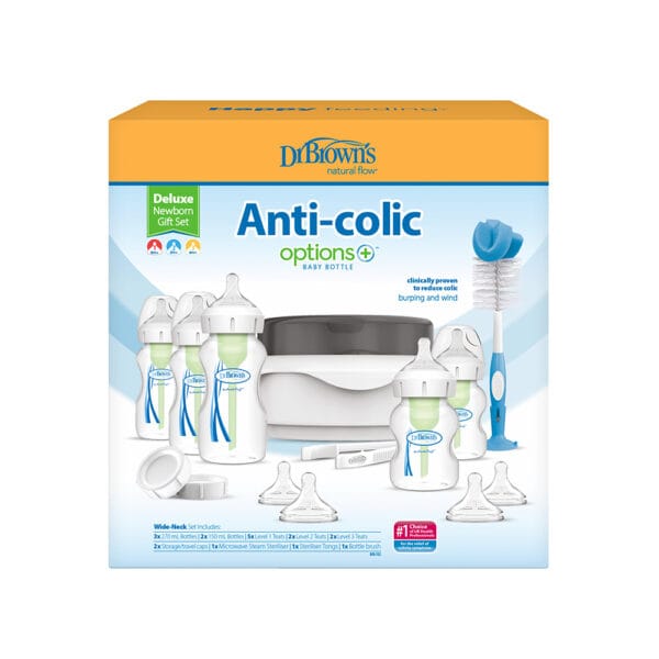 Dr. Brown’s Options+ Anti-colic Newborn Giftset | Brede halsfles - Afbeelding 6