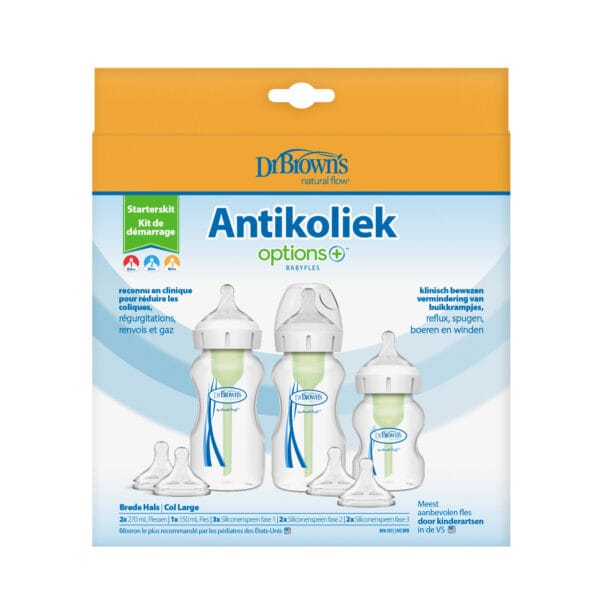 Dr. Brown's Options+ Anti-colic Bottle | Startpakket Brede halsfles - Afbeelding 4