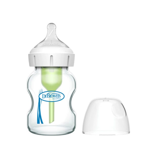 Dr. Brown’s Options+ Anti-colic Bottle | Brede halsfles 150 ml glas