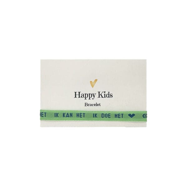 La Luz Armbandje Kids Ik wil het-Ik kan het-Ik doe het - Groen