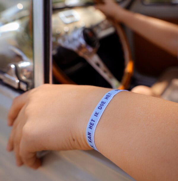 La Luz Armbandje Kids Ik wil het-Ik kan het-Ik doe het - Blauw - Afbeelding 2
