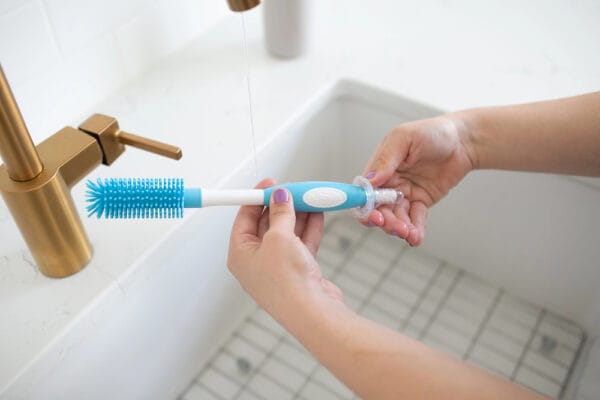 Dr. Brown’s Siliconen flessenborstel smalle halsfles | blauw - Afbeelding 4