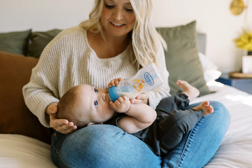 Dr. Brown’s Options+ Anti-colic Bottle Giftset | Brede halsfles blauw - Afbeelding 3