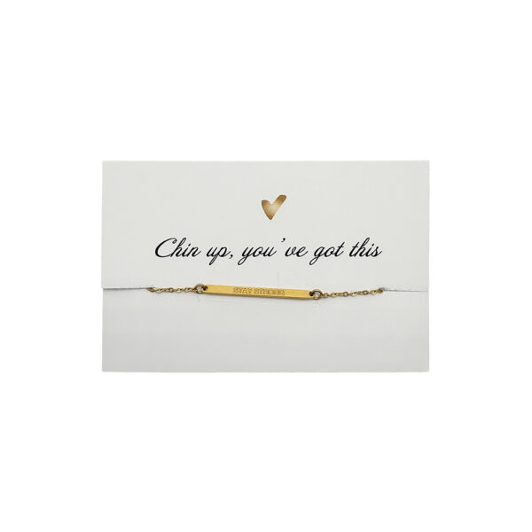 Stay Strong armbandje van La Luz op een kaartje