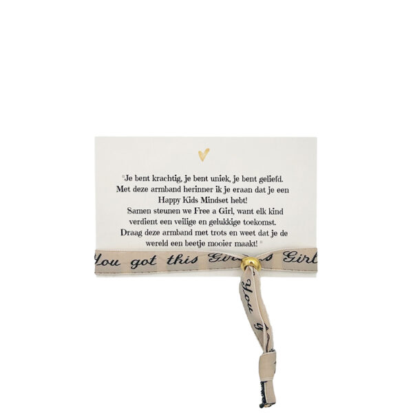 La Luz armbandje You got this girl achterkant op kaart