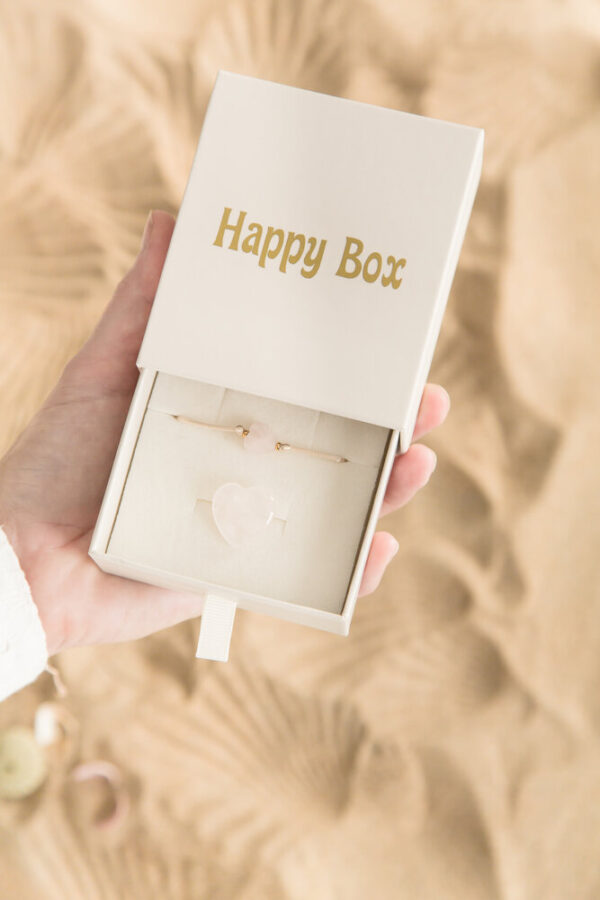 La Luz Happy Box met rozenkwarts steentje
