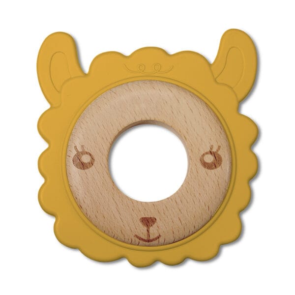 J BIMBI Bite & Play Bijtring Hout en Siliconen 3M+