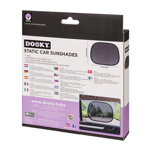 Dooky Auto Zonnescherm Statisch (2 stuks) - Afbeelding 4