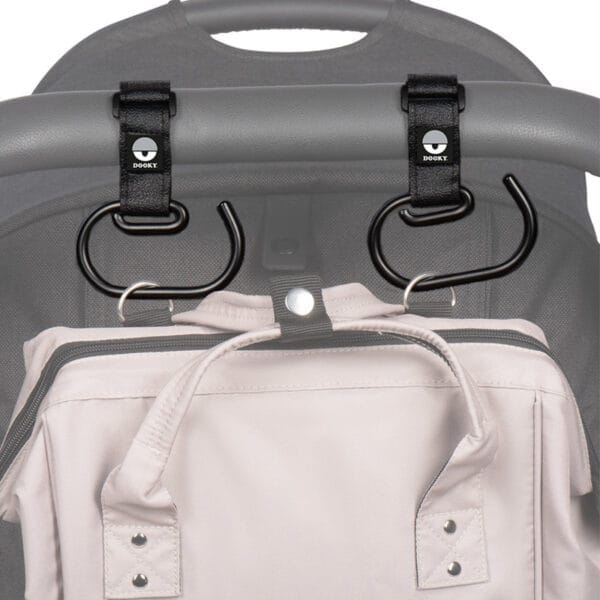 Dooky Kinderwagenhaken Groot Black (2 stuks)