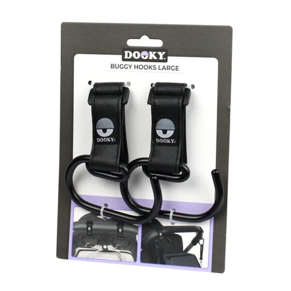Dooky Kinderwagenhaken Groot Black (2 stuks) - Afbeelding 3
