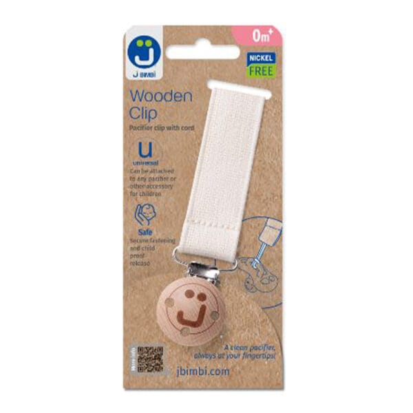J BIMBI Speenkoord Houten Clip - Afbeelding 2