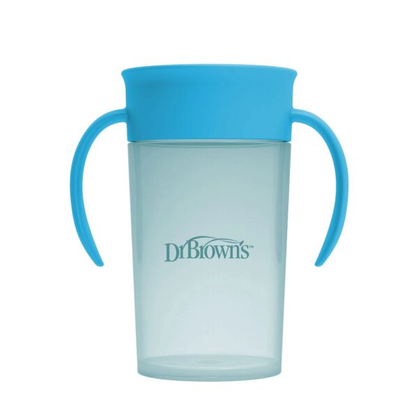 Dr. Brown’s Straw to 360° Cup Set blauw 300 ml