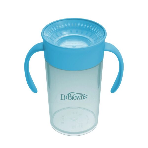 Dr. Brown’s Straw to 360° Cup Set blauw 300 ml - Afbeelding 3